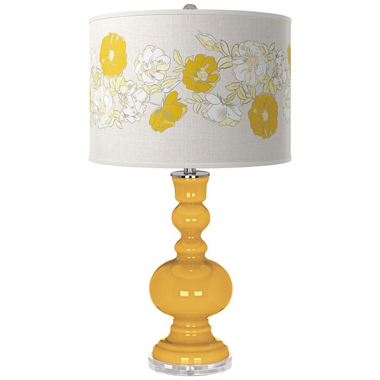 Image 1 Goldenrod Rose Bouquet Apothecary Table Lamp