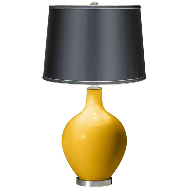 Image 1 Goldenrod - Satin Dark Gray Shade Ovo Table Lamp