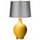 Goldenrod - Satin Light Gray Shade Ovo Table Lamp