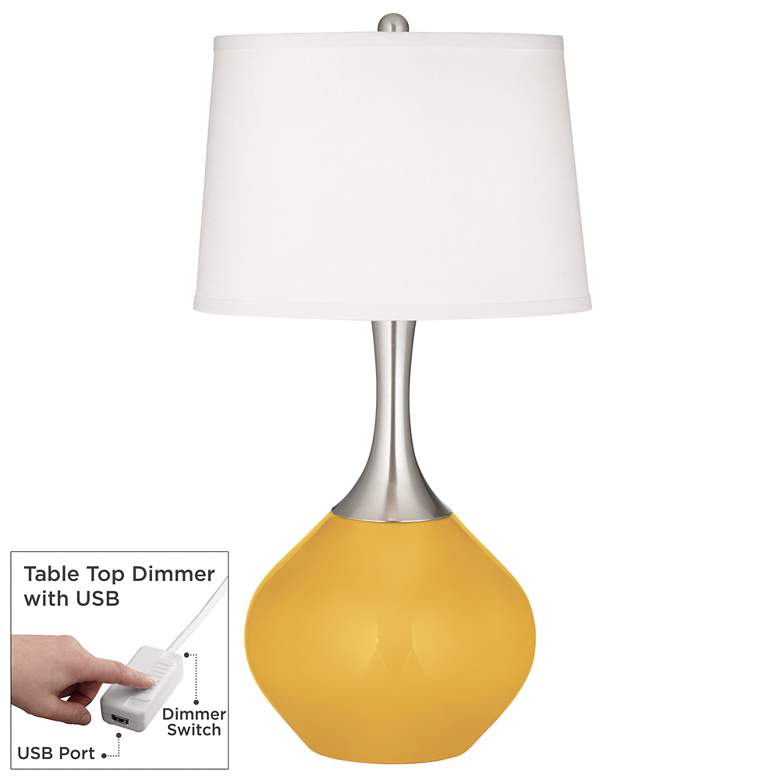 Image 1 Goldenrod Spencer Table Lamp with Dimmer