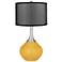Goldenrod Spencer Table Lamp with Organza Black Shade