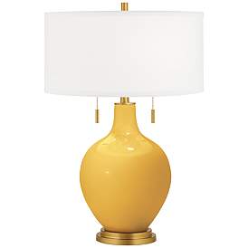 Image2 of Goldenrod Toby Brass Accents Table Lamp with Dimmer