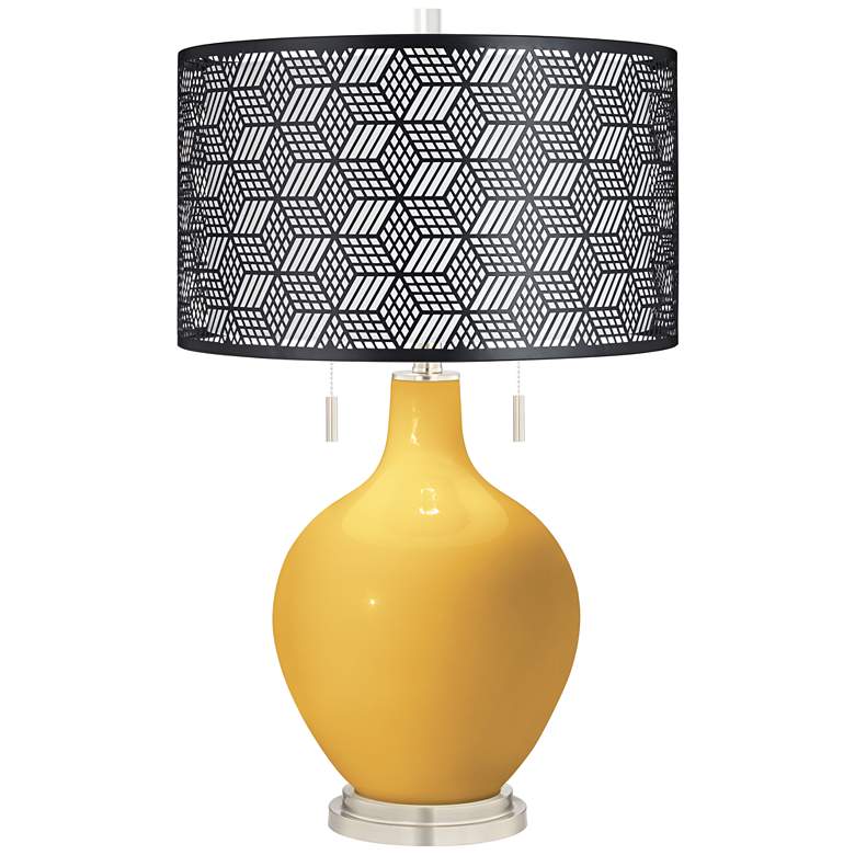 Image 1 Goldenrod Toby Table Lamp With Black Metal Shade