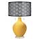 Goldenrod Toby Table Lamp With Black Metal Shade