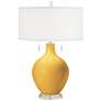 Goldenrod Toby Table Lamp with USB Workstation Base