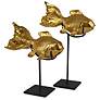 1_Goldfish Gold Polish and Black Sculptures Set of 2