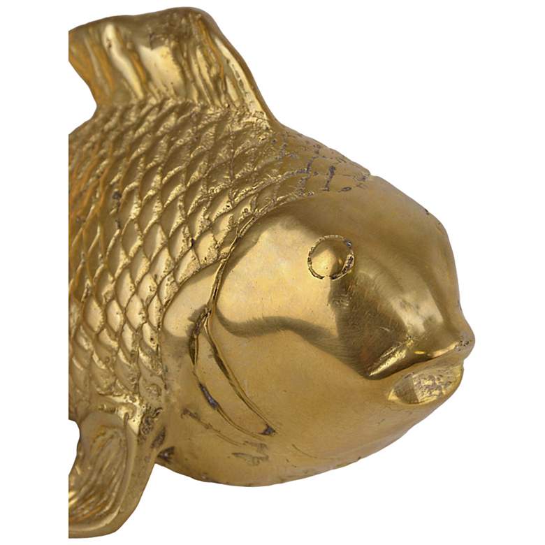 Image 2 Goldfish Gold Polish and Black Sculptures Set of 2 more views