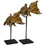 4_Goldfish Gold Polish and Black Sculptures Set of 2 more views