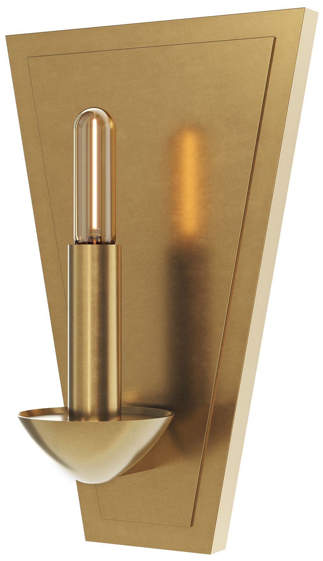 Goldie 10.25" High  Lacquered Burnished Brass Wall Sconce