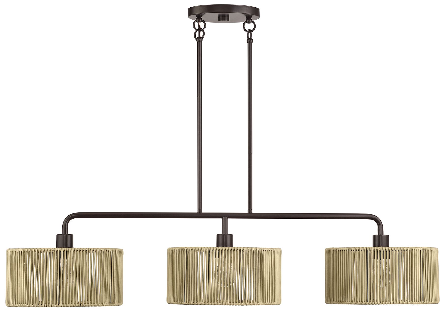 Image 3 Goldiemesh 3 Light English Bronze Extra Large Linear Chandelier more views