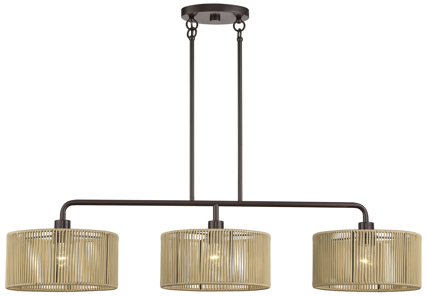 Image 4 Goldiemesh 3 Light English Bronze Extra Large Linear Chandelier more views