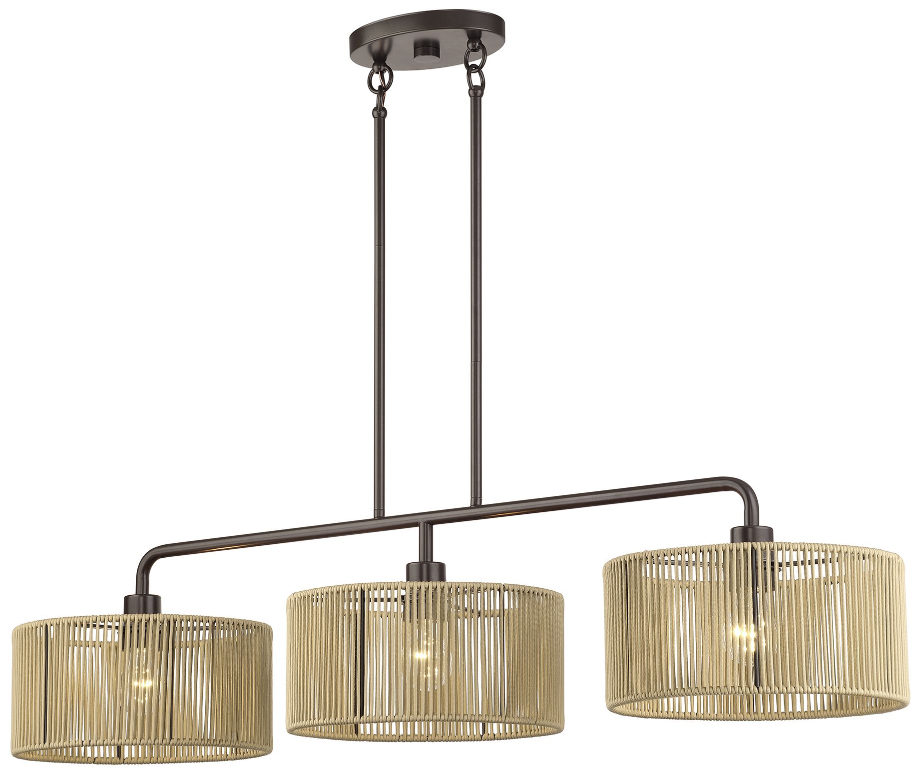 Image 5 Goldiemesh 3 Light English Bronze Extra Large Linear Chandelier more views