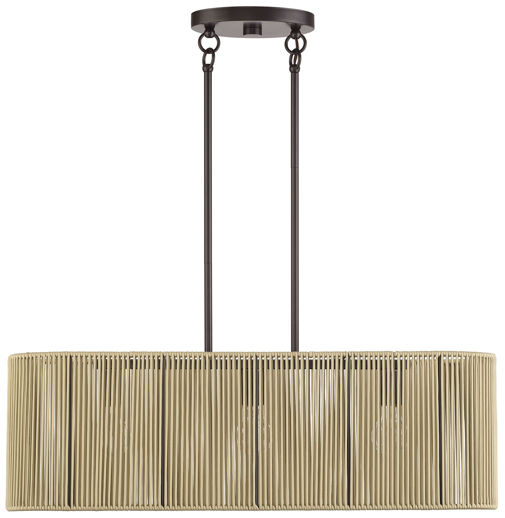 Image 3 Goldiemesh 3 Light English Bronze Medium Linear Chandelier more views