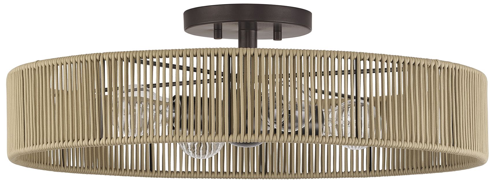 Image 3 Goldiemesh 4 Light English Bronze Extra Large Semi-Flush more views