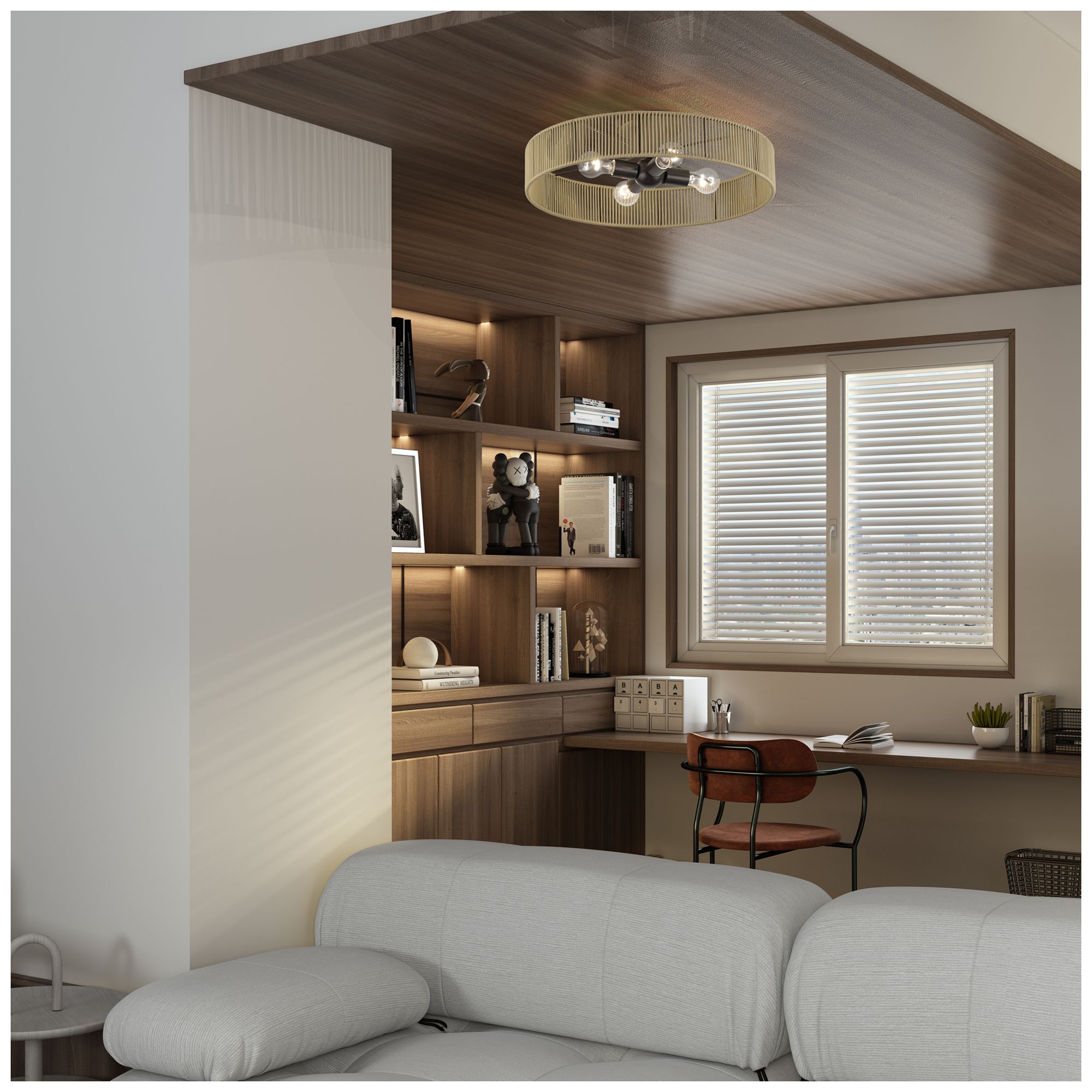 Image 7 Goldiemesh 4 Light English Bronze Extra Large Semi-Flush more views