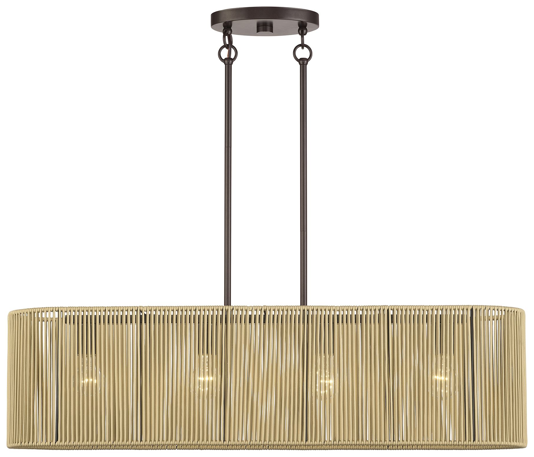 Image 3 Goldiemesh 4 Light English Bronze Large Linear Chandelier more views