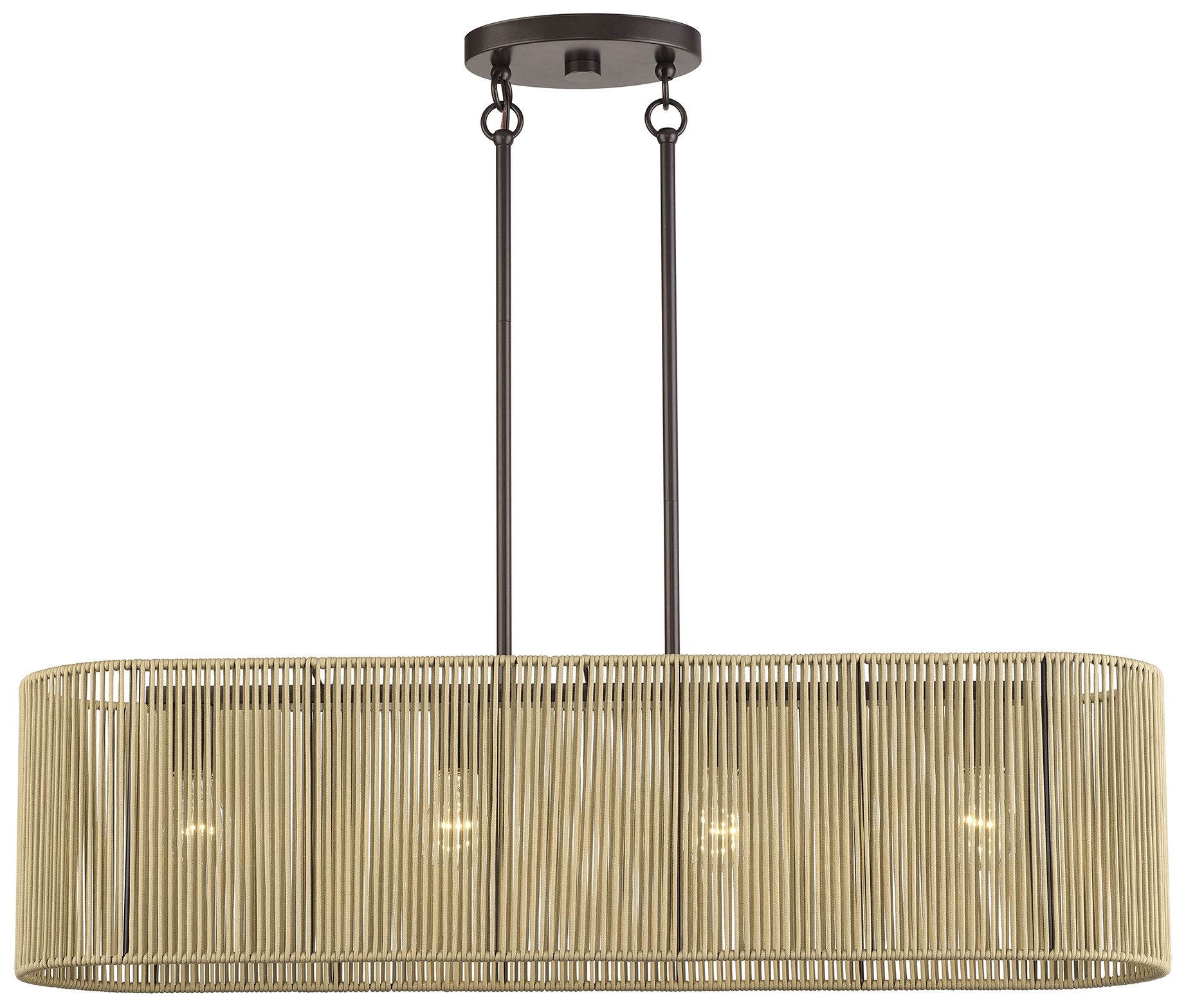 Image 4 Goldiemesh 4 Light English Bronze Large Linear Chandelier more views