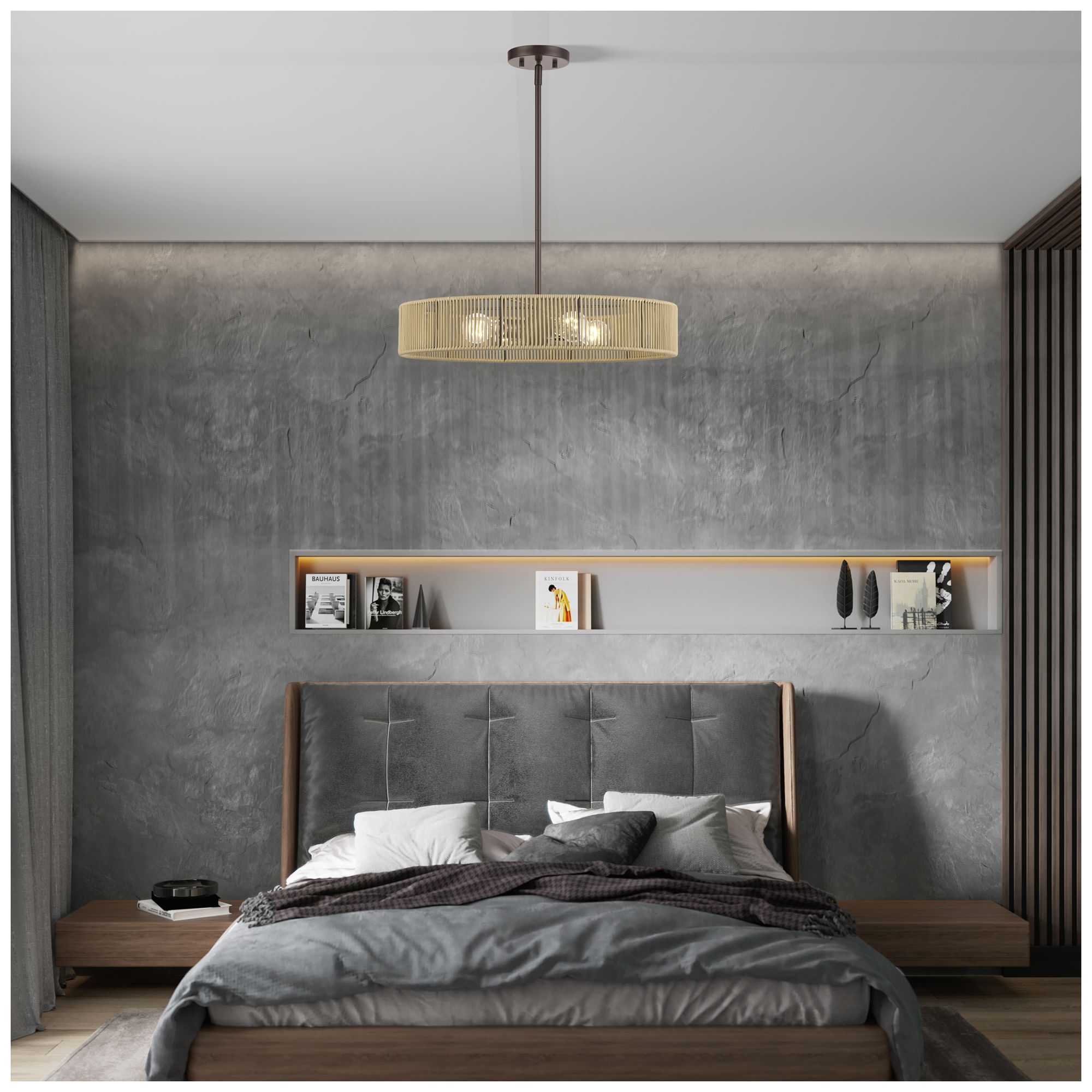 Goldiemesh 4 Light English Bronze Pendant