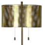 3_Golding Satin Brass Metal and Wood Floor Lamp more views