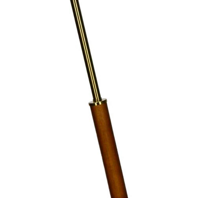 Image 4 Golding Satin Brass Metal and Wood Floor Lamp more views