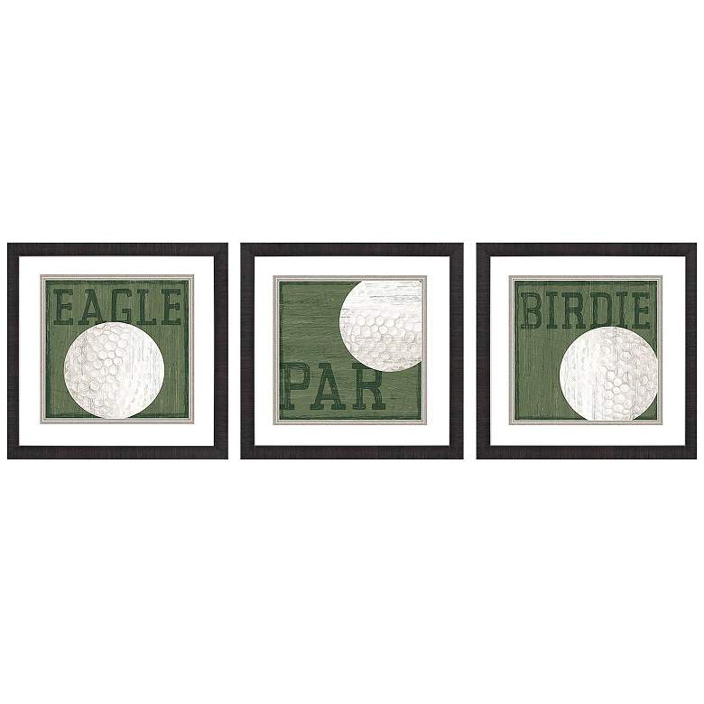 Image 2 Golf Days 18"W x 18"H Framed Art Set of 3