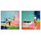 Golf Players I 25"W x 25"H Framed Art Set of 2