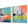 2_Golf Players II 25" Square Shadow Box Wall Art Set of 2 more views