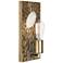 Goliath 11" High Antiqued Modern Brass Wall Sconce