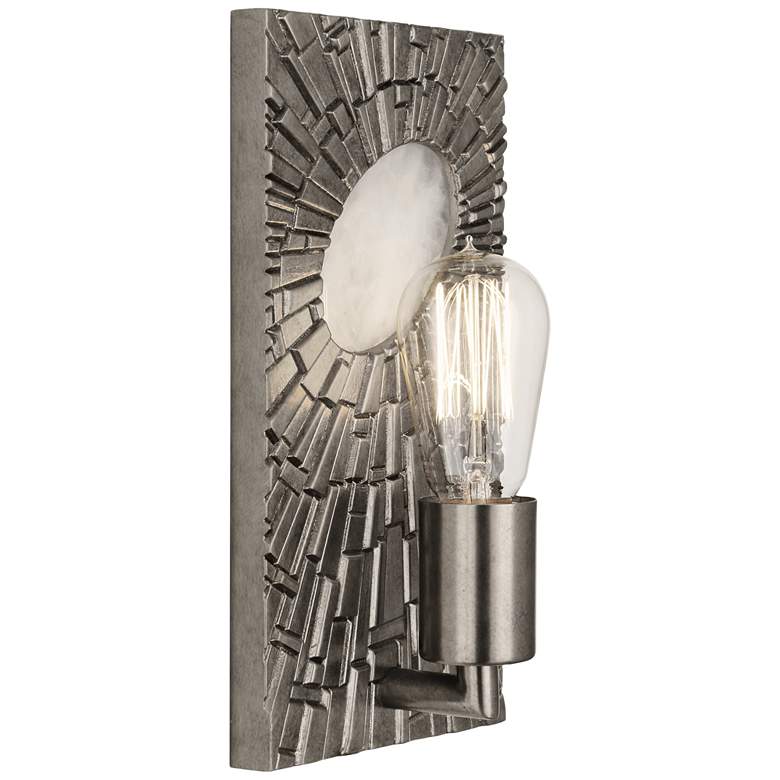 Image 1 Goliath 11" High Antiqued Polished Nickel Wall Sconce