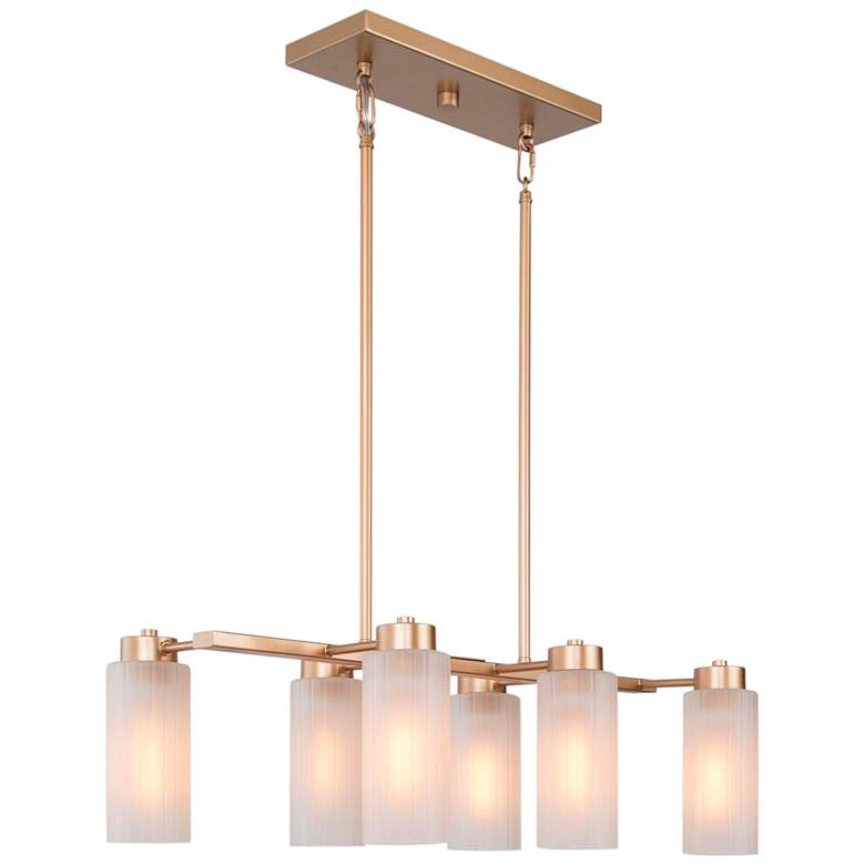 Image 2 Gollin 24 1/2 inch Wide Gold Modern Linear Island Pendant Light