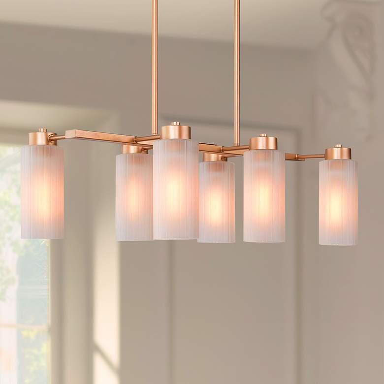 Image 1 Gollin 24 1/2 inch Wide Gold Modern Linear Island Pendant Light