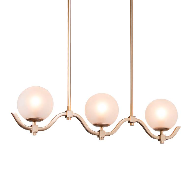 Image 1 Gollin 3-Light 29.9" Wide Gold Island Chandelier Lights