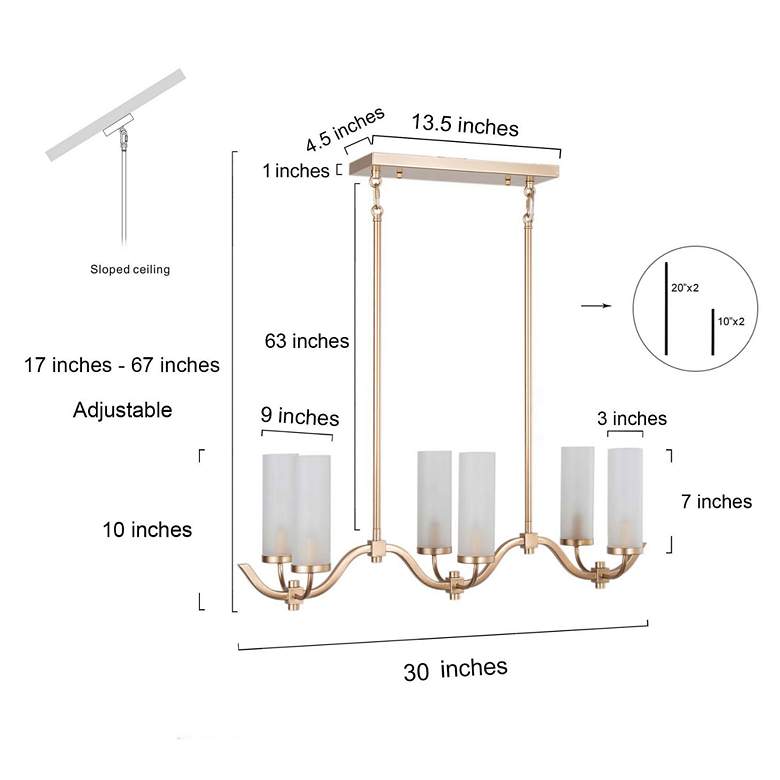 Image 6 Gollin 30" Wide Gold Metal 6-Light Island Chandelier more views