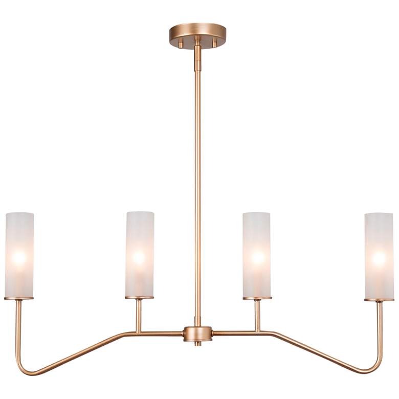 Image 2 Gollin 32" Wide Dark Gold 4-Light Bar Island Chandelier