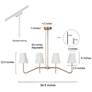 2_Gollin 4-Light 34.6" Wide Island Chandelier Lights with Fabric Shade more views