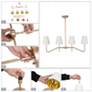 6_Gollin 4-Light 34.6" Wide Island Chandelier Lights with Fabric Shade more views