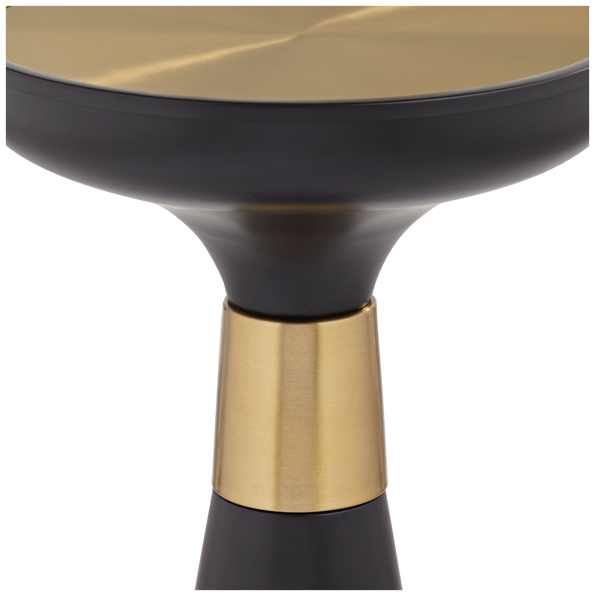 Image 4 Gomez 13" Wide Black and Gold Metal Round Side Table more views