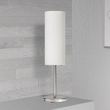 Gomtra 18"H Satin Chrome and Frosted Glass Accent Table Lamp