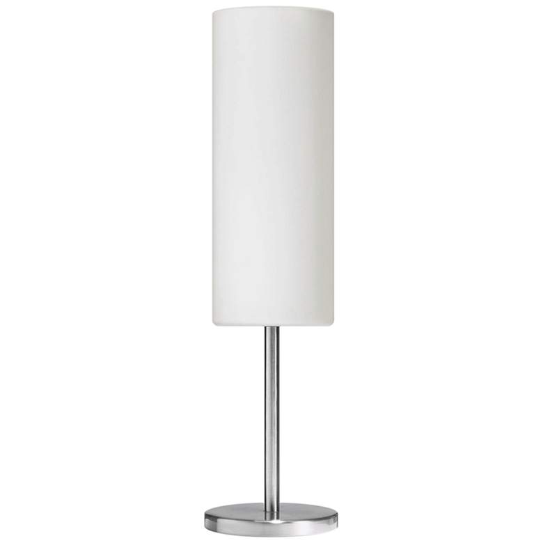 Image 1 Gomtra 18 inchH Satin Chrome and Frosted Glass Accent Table Lamp