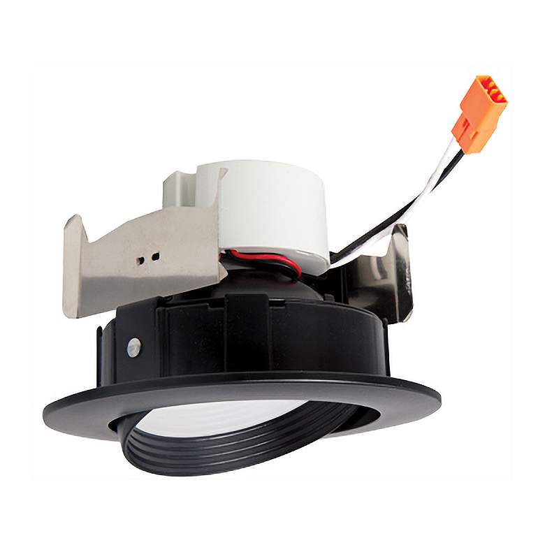 Image 1 Gondola 4 inch Black 5-CCT LED Adjustable Gimbal Recessed Trim
