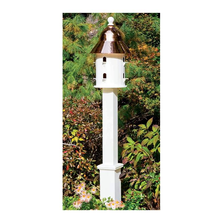 Image 1 Good Directions Lazy Hill Farm Boxford White Birdhouse Post