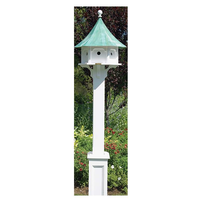 Image 1 Good Directions Lazy Hill Hammersley White Birdhouse Post