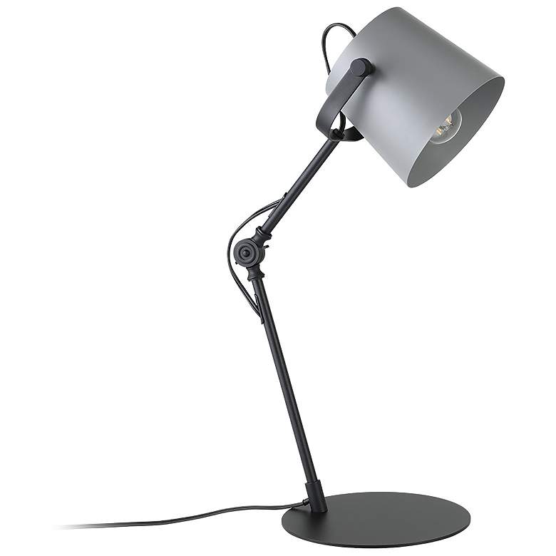 Image 1 Goodall 16.25 inch High Black Table Lamp With Grey Shade