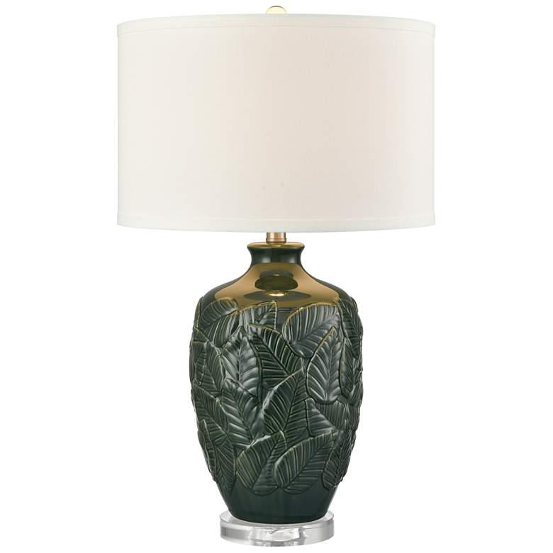 Image 1 Goodell 27.5 inch High 1-Light Table Lamp - Green Glaze