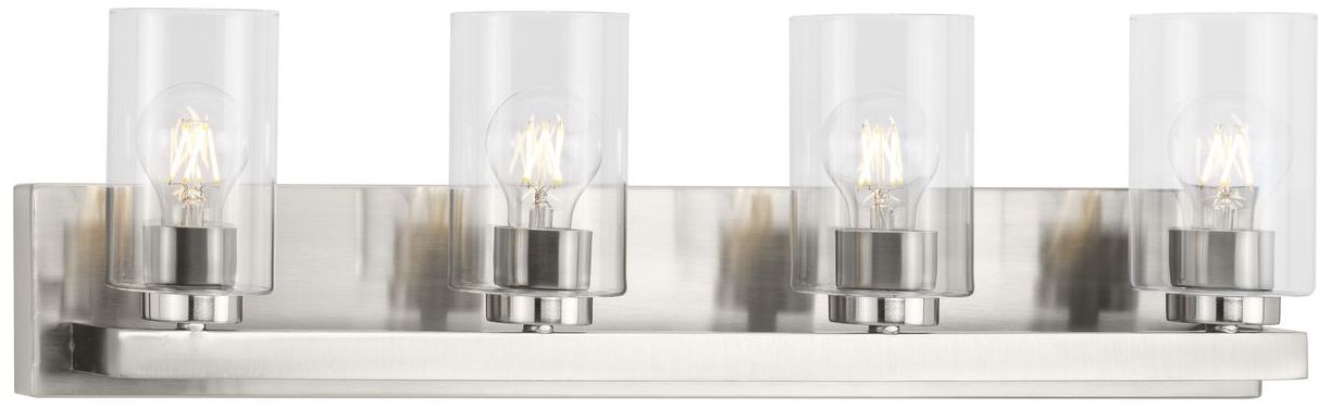 Goodwin Collection Four-Light Modern Vanity Light with Clear Glass