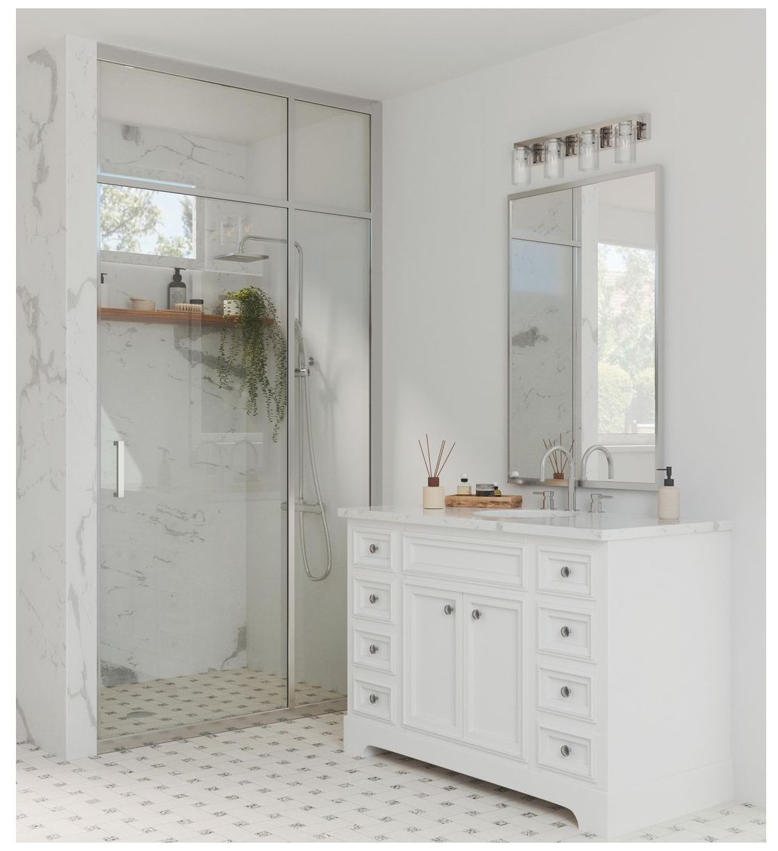 Image 2 Goodwin Collection Four-Light Modern Vanity Light with Clear Glass more views