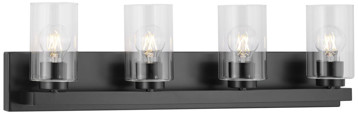 Goodwin Collection Four-Light Modern Vanity Light with Clear Glass