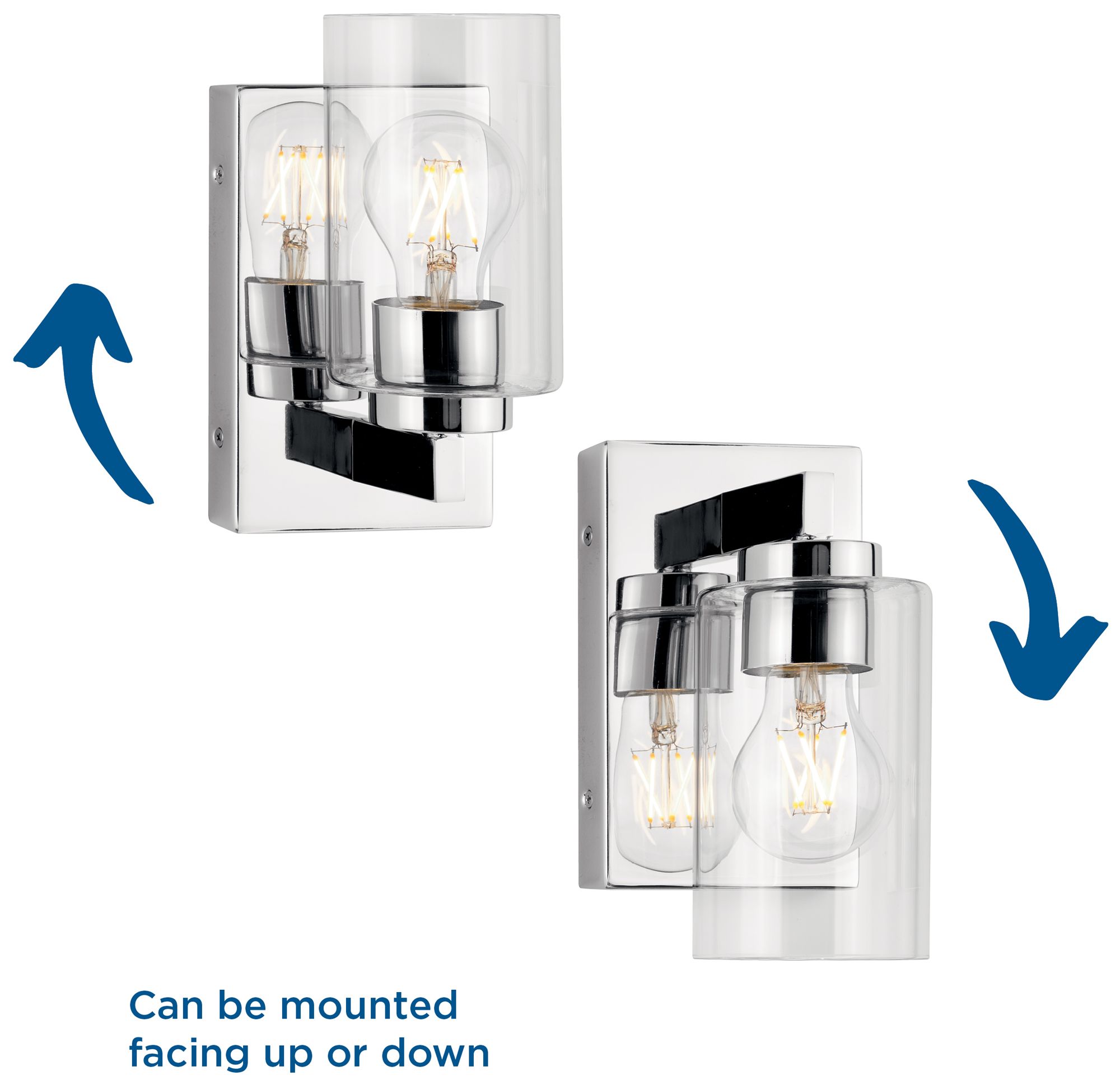 Image 5 Goodwin Collection One-Light Modern Vanity Light with Clear Glass more views