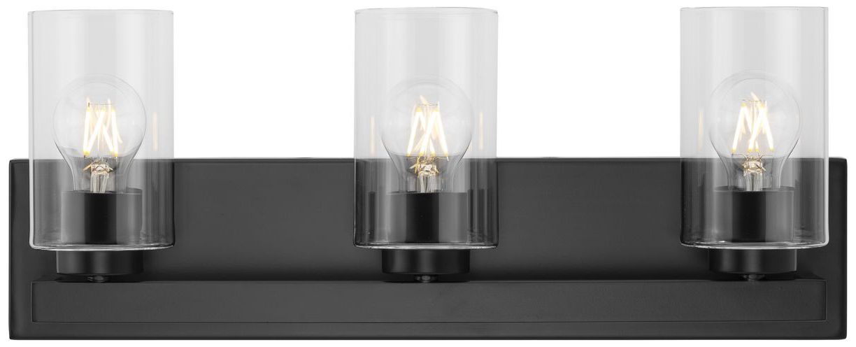 Image 3 Goodwin Collection Three-Light Modern Vanity Light with Clear Glass more views