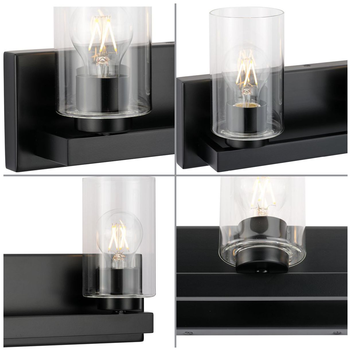 Image 5 Goodwin Collection Three-Light Modern Vanity Light with Clear Glass more views